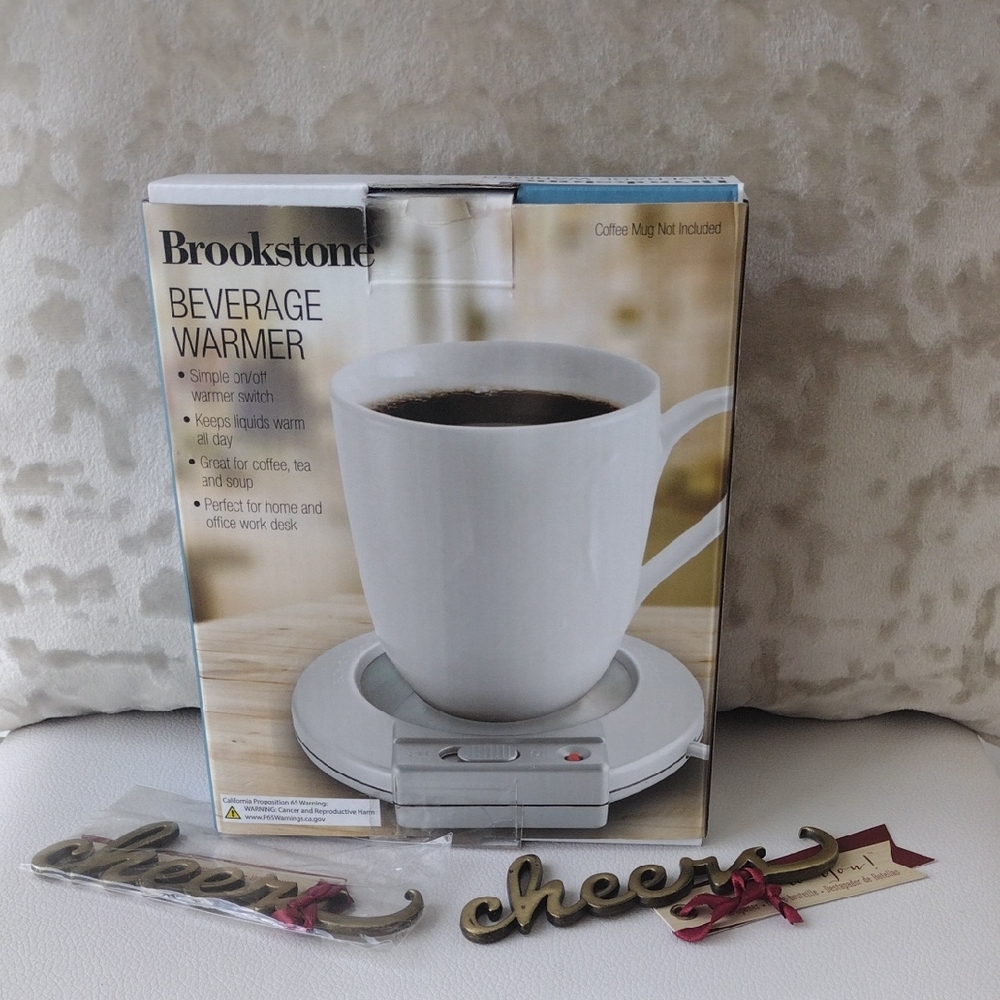 Brookstone Silver Beverage Warmer